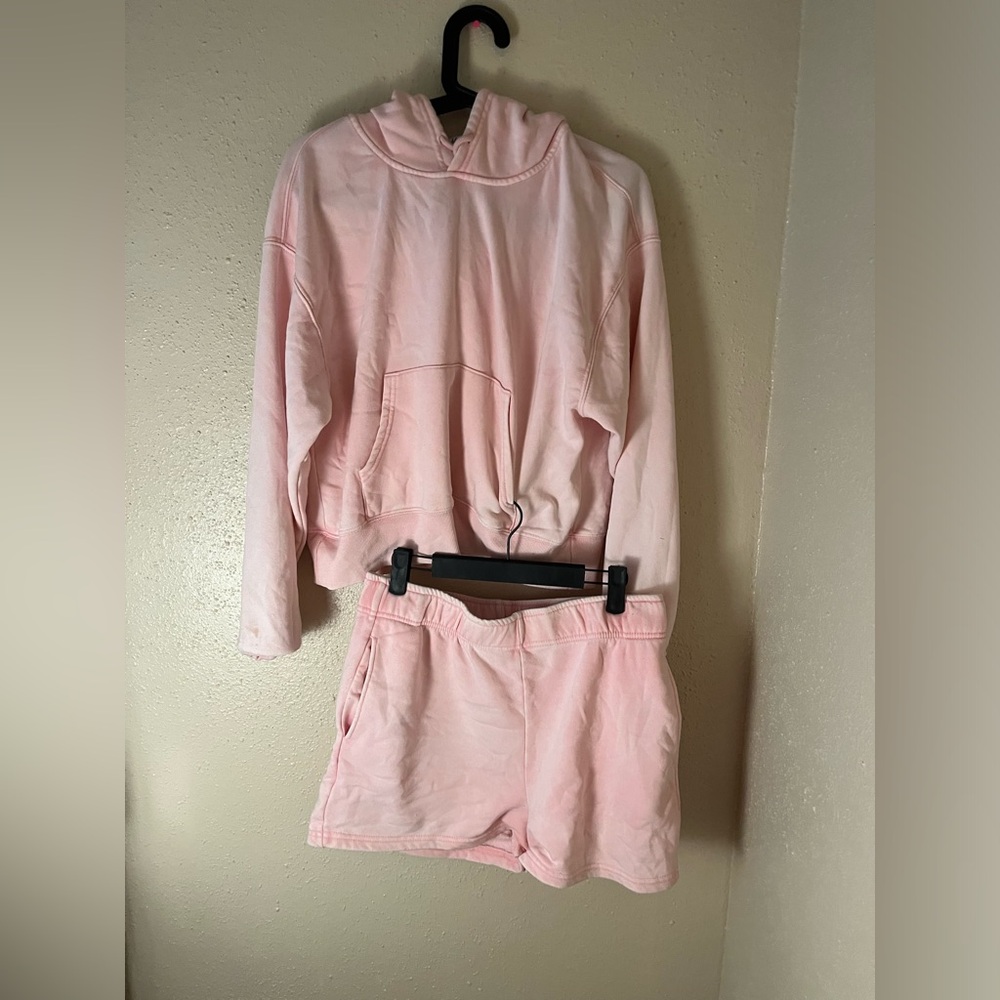 Matching pink sweatsuit